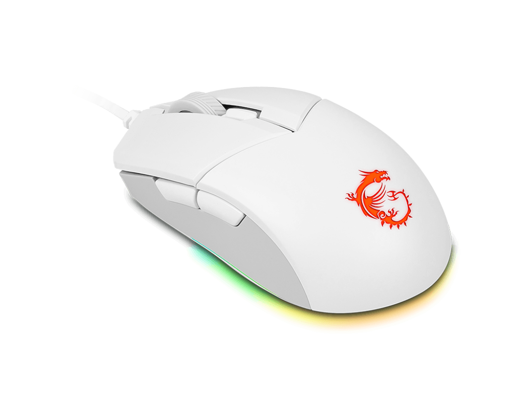 MSI Clutch GM11 Gaming Mouse, 5000 DPI, 10M Omron Switches, Optical Sensor, Symmetrical Ergonomic Design, RGB Mystic Light Compatible, PC/Mac,graphite