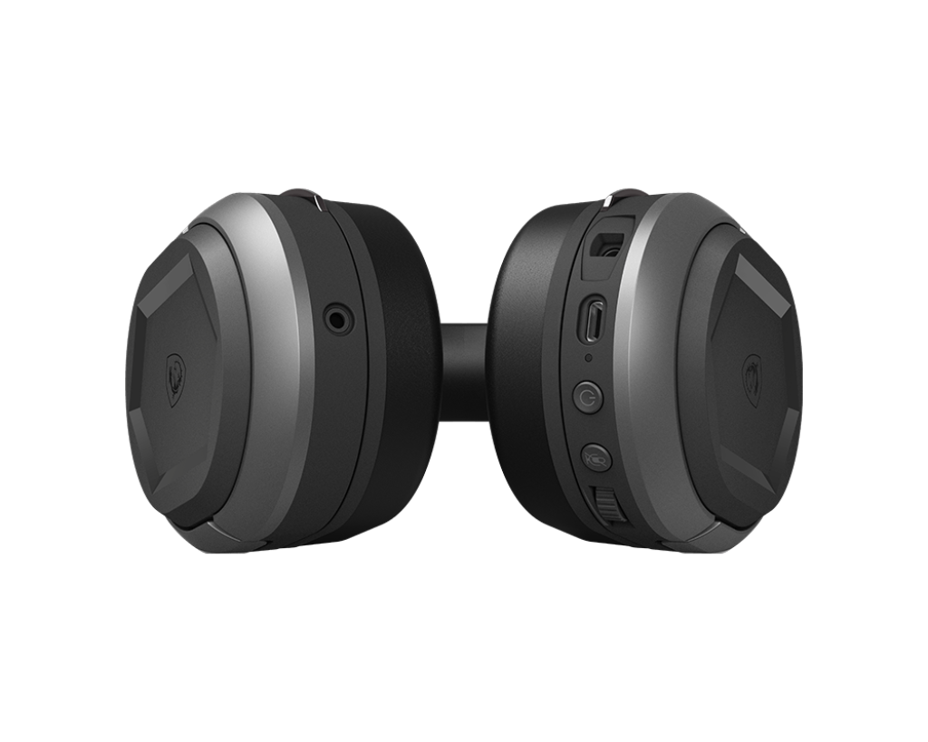 MSI IMMERSE GH30 V2 Gaming Headset - Lightweight & Foldable Design, 40mm Neodymium Drivers, Laptop, Detachable Mic, Inline Controls, 3.5mm Jack Connector & Y Cable Splitter - Wired