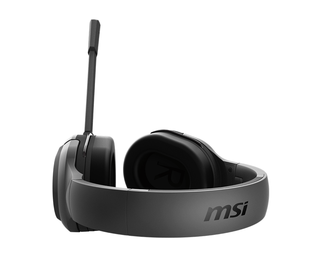 MSI IMMERSE GH30 V2 Gaming Headset - Lightweight & Foldable Design, 40mm Neodymium Drivers, Laptop, Detachable Mic, Inline Controls, 3.5mm Jack Connector & Y Cable Splitter - Wired