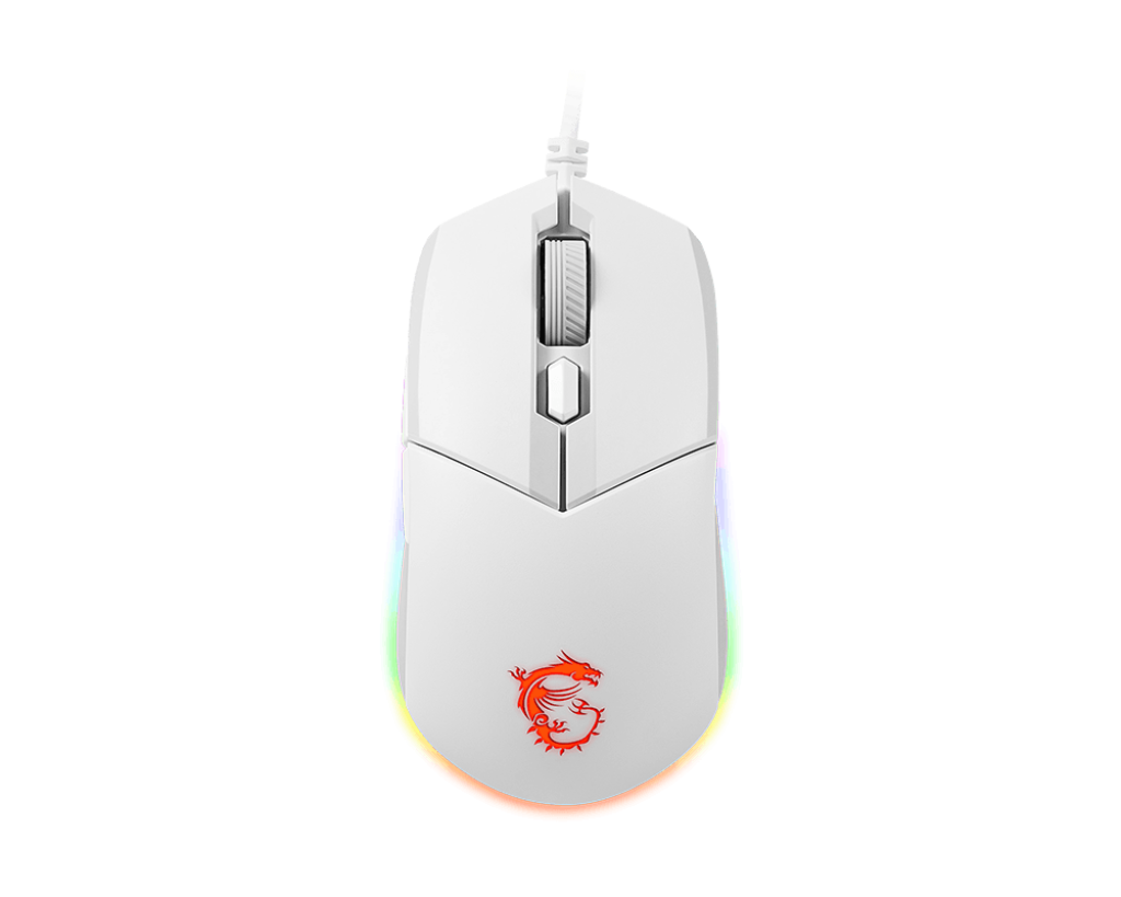 MSI Clutch GM11 Gaming Mouse, 5000 DPI, 10M Omron Switches, Optical Sensor, Symmetrical Ergonomic Design, RGB Mystic Light Compatible, PC/Mac,graphite