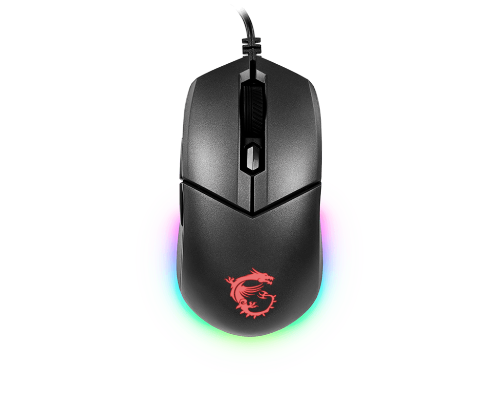 MSI Clutch GM11 Gaming Mouse, 5000 DPI, 10M Omron Switches, Optical Sensor, Symmetrical Ergonomic Design, RGB Mystic Light Compatible, PC/Mac,graphite