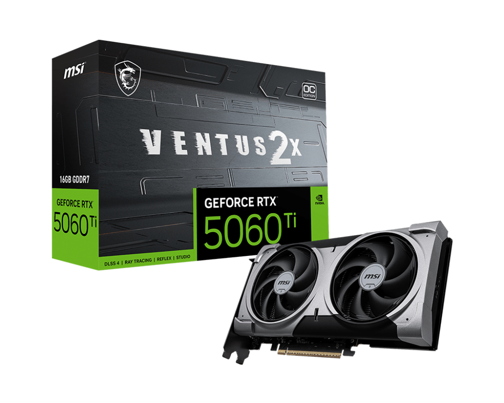 GeForce RTX 5060 Ti 16G VENTUS 2X OC PLUS