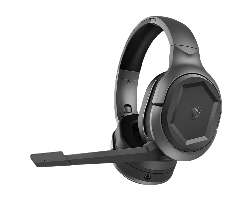 MSI IMMERSE GH30 V2 Gaming Headset - Lightweight & Foldable Design, 40mm Neodymium Drivers, Laptop, Detachable Mic, Inline Controls, 3.5mm Jack Connector & Y Cable Splitter - Wired