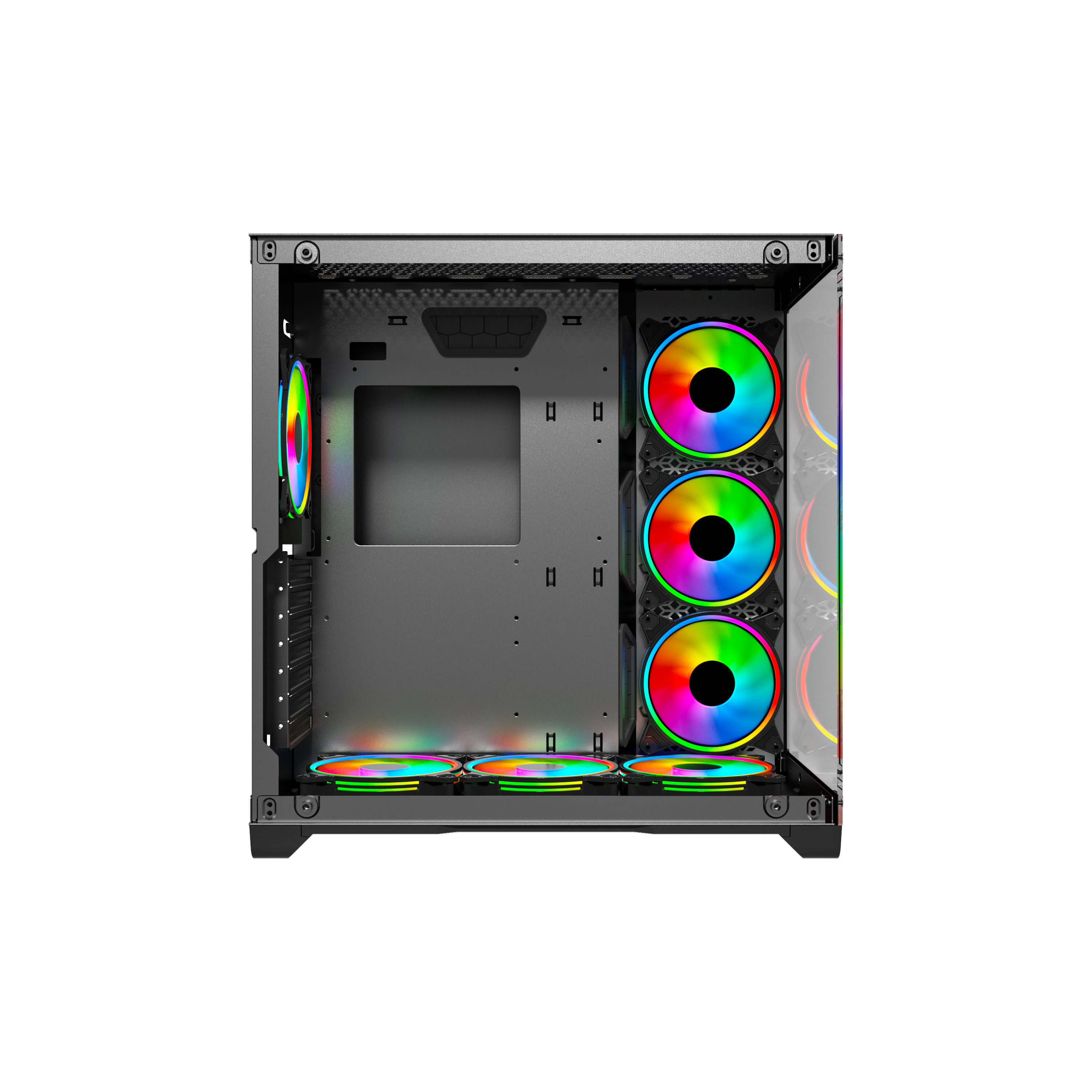GAMES MASTER COMPUTER CASE MZ800 with 7 ARGB Fans and Remote Controller.