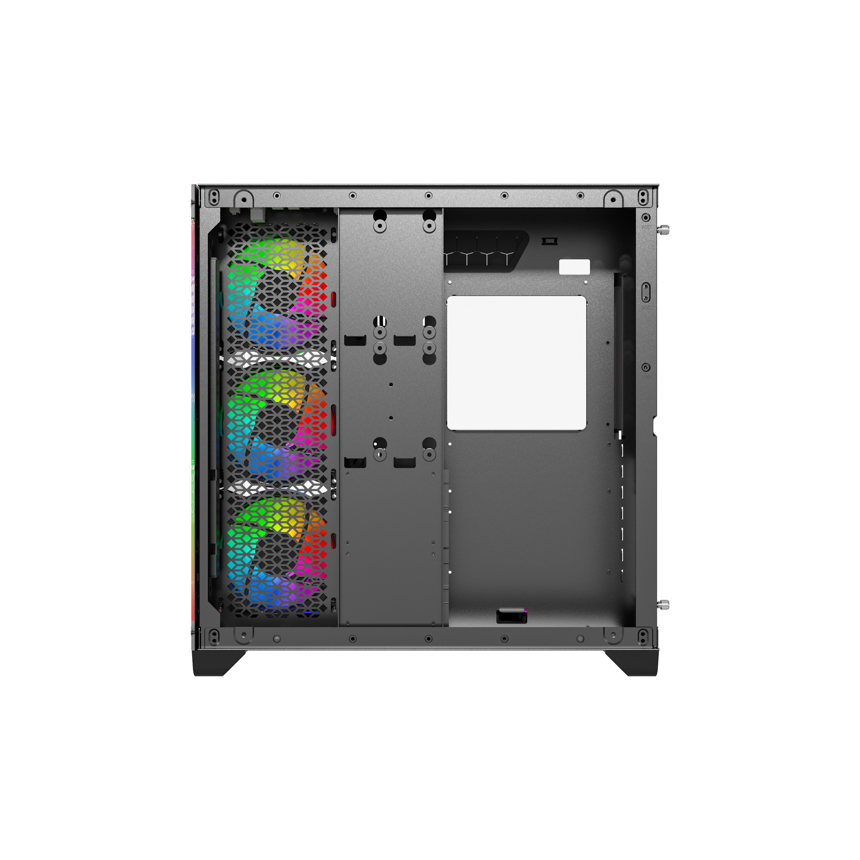 GAMES MASTER COMPUTER CASE MZ800 with 7 ARGB Fans and Remote Controller.