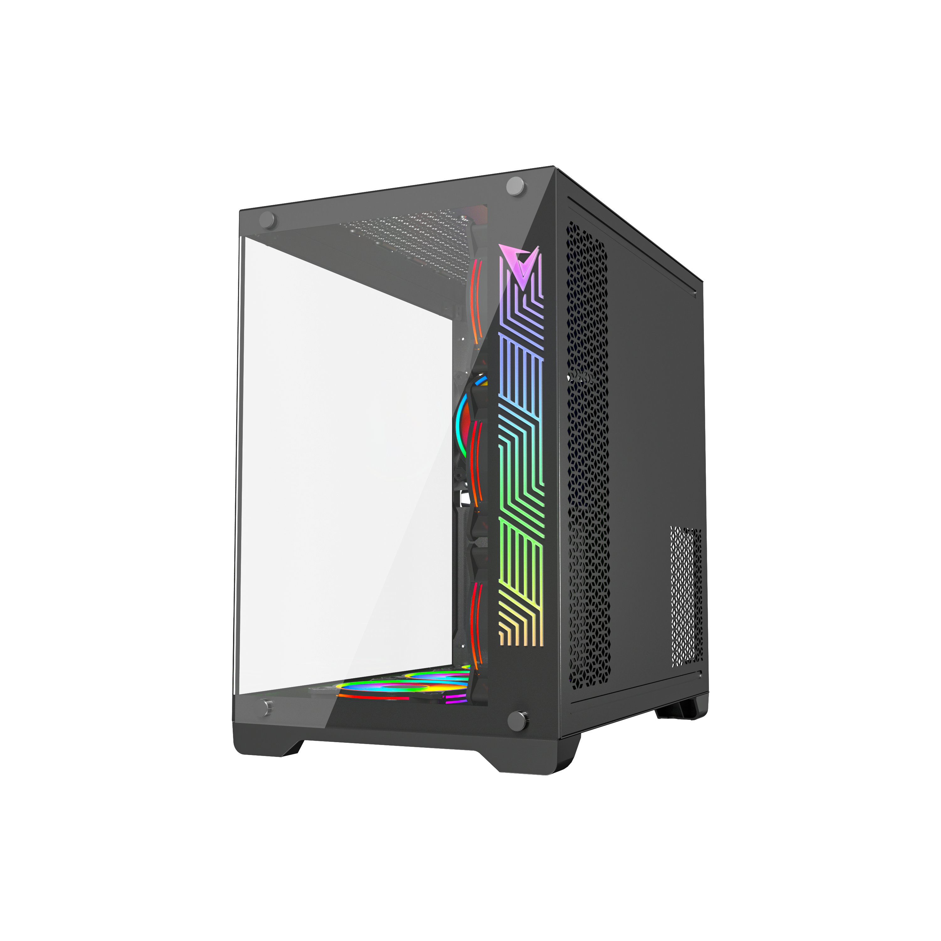 GAMES MASTER COMPUTER CASE MZ800 with 7 ARGB Fans and Remote Controller.