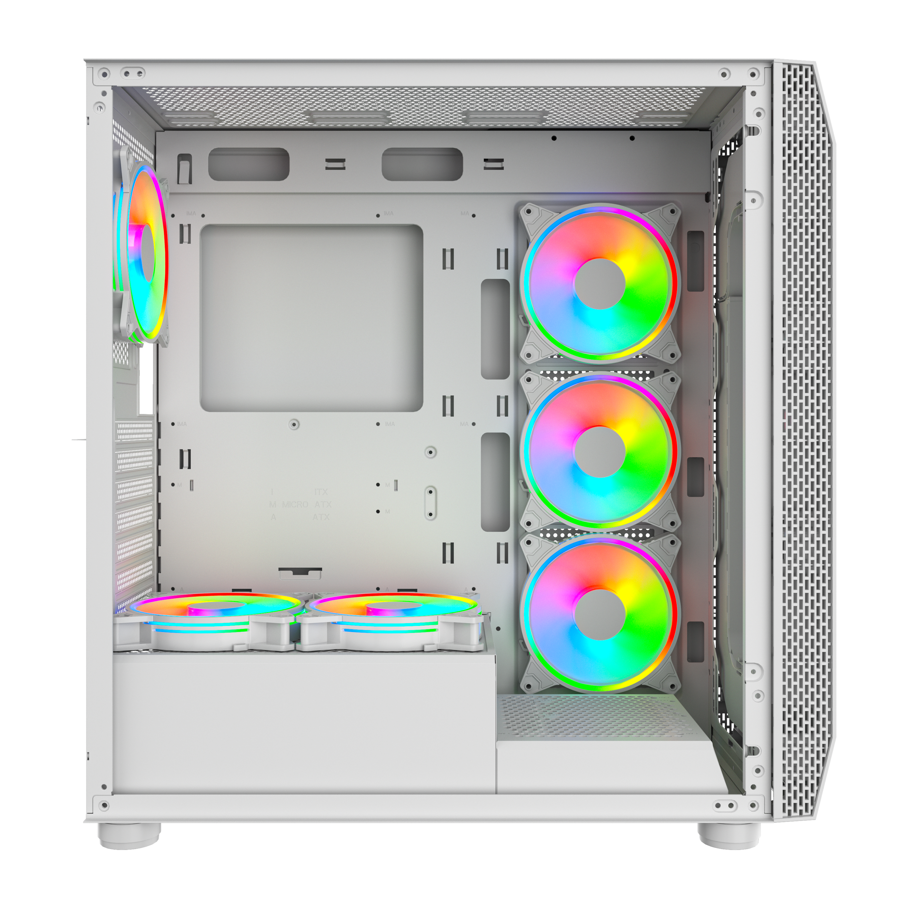 GAMES MASTER COMPUTER CASE MX700 White with 6 ARGB Fans and Remote Controller. (Copy)