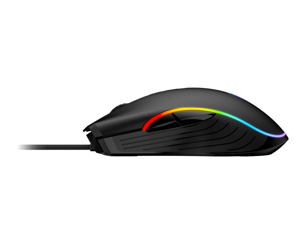 MSI MSI Forge GM300 Lightweight Gaming USB RGB Adjustable up to 7200 DPI Desktop Laptop Gaming Mouse,Black