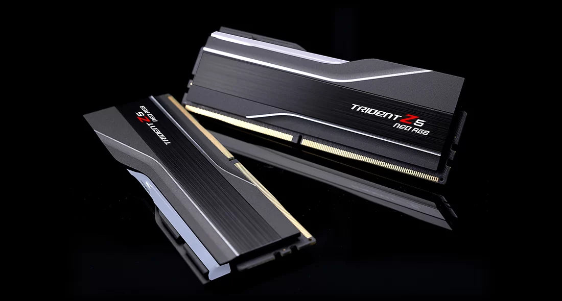 G.SKILL Trident Z5 Neo RGB Series (AMD Expo & Intel XMP 3.0) DDR5 RAM 64GB (2X 32GB) 6000MT/s CL36-36-36-96 1.35V Desktop Computer Memory U-DIMM - Matte Black (F5-6000J3636F32GX2-TZ5NR)