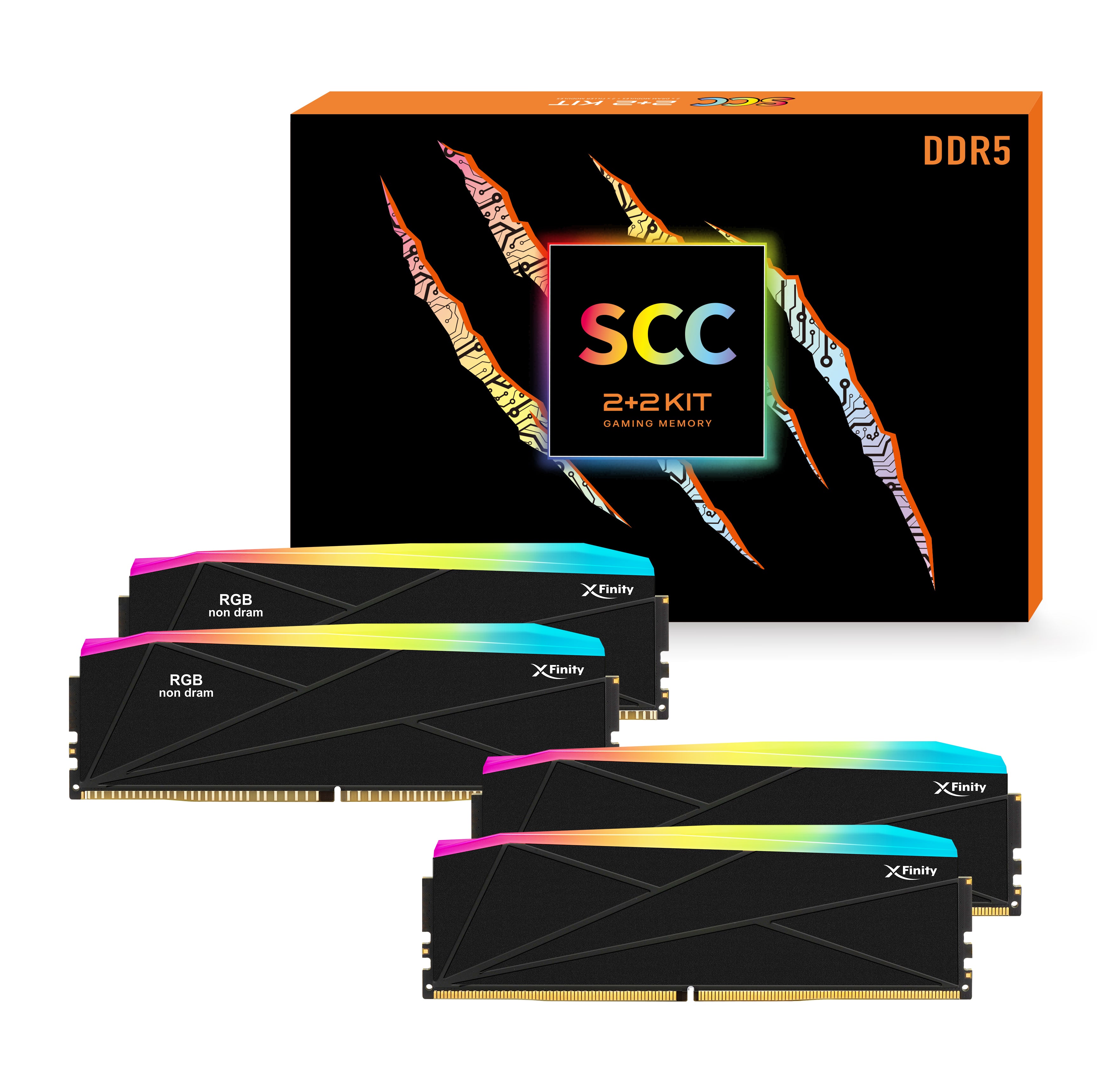 DDR5 SCC 2+2 KIT Manta XFinity 32GB(16GBx2) 8000MHz with RGB Filler kit