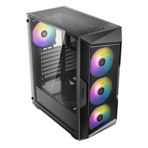 ANTEC AX61 Mid-Tower ATX Gaming Case with Mesh Front Panel, Included Fans( 3 x 120mm ARGB fans in front + 1x 120mm ARGB fan in rear), Tempered Glass Side Panels, 360mm Radiator Support