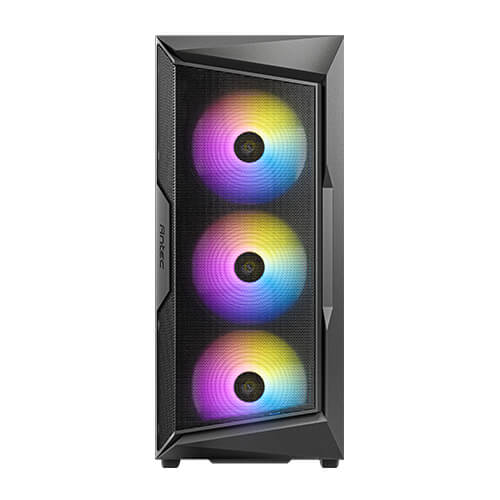 ANTEC AX61 Mid-Tower ATX Gaming Case with Mesh Front Panel, Included Fans( 3 x 120mm ARGB fans in front + 1x 120mm ARGB fan in rear), Tempered Glass Side Panels, 360mm Radiator Support