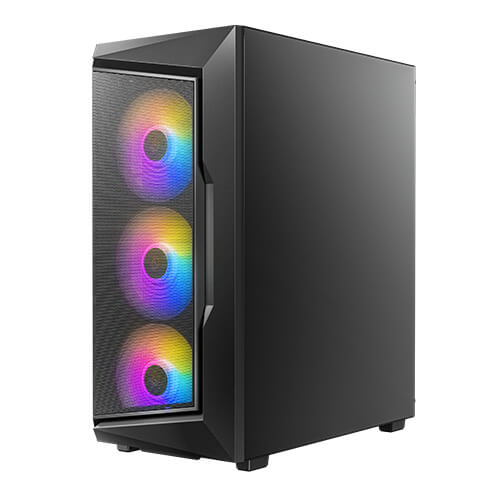 ANTEC AX61 Mid-Tower ATX Gaming Case with Mesh Front Panel, Included Fans( 3 x 120mm ARGB fans in front + 1x 120mm ARGB fan in rear), Tempered Glass Side Panels, 360mm Radiator Support