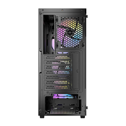 ANTEC AX61 Mid-Tower ATX Gaming Case with Mesh Front Panel, Included Fans( 3 x 120mm ARGB fans in front + 1x 120mm ARGB fan in rear), Tempered Glass Side Panels, 360mm Radiator Support