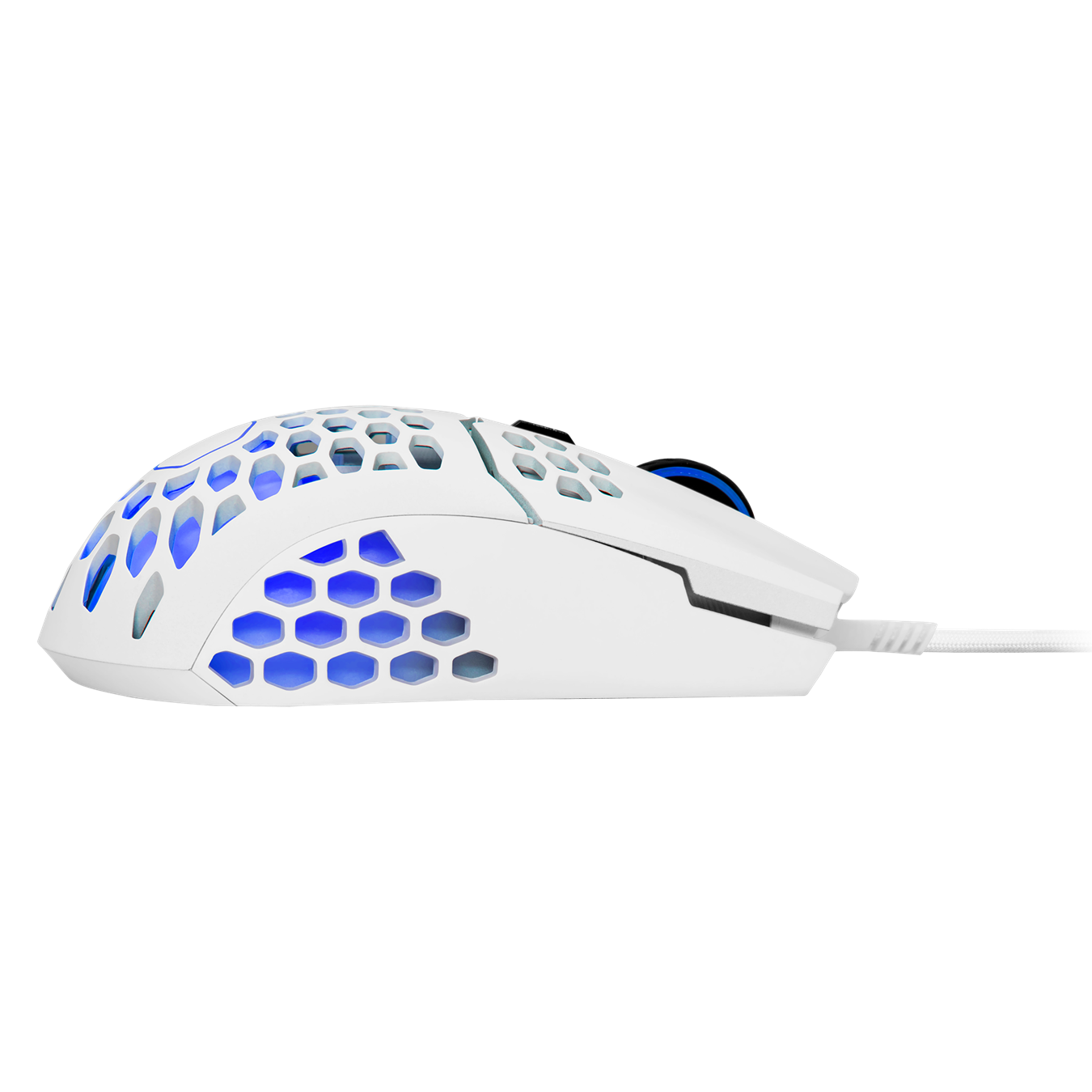 Cooler Master MM711 60G Matte White RGB Gaming Mouse with Lightweight Honeycomb Shell, Ultralight Ultraweave Cable, Pixart 3389 16000 DPI Optical Sensor