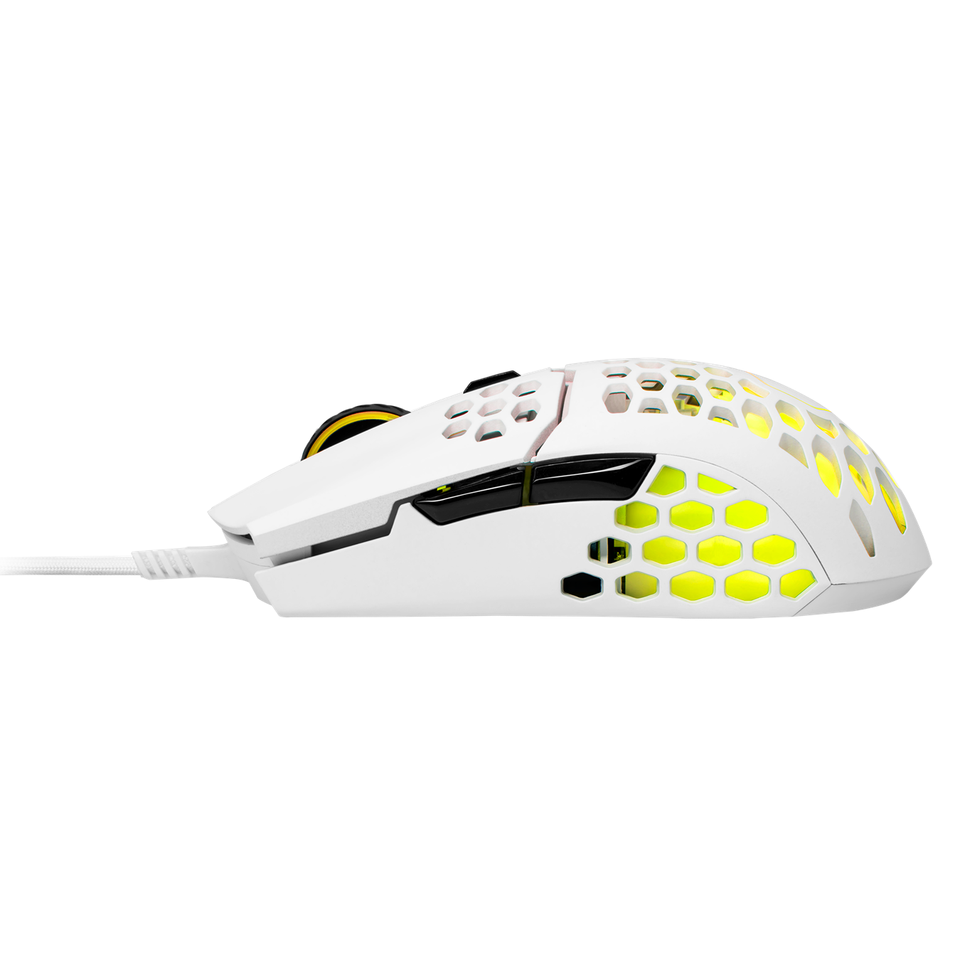 Cooler Master MM711 60G Matte White RGB Gaming Mouse with Lightweight Honeycomb Shell, Ultralight Ultraweave Cable, Pixart 3389 16000 DPI Optical Sensor