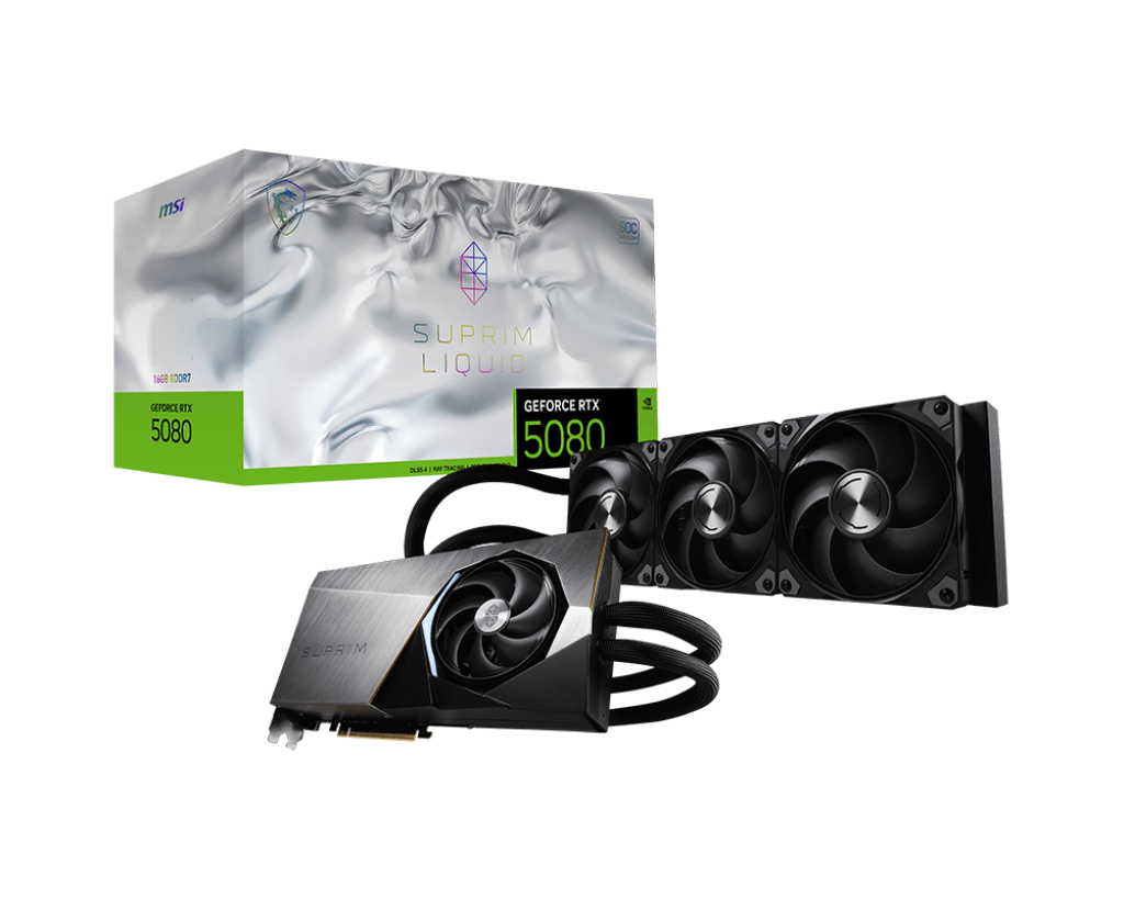 GeForce RTX 5080 16G SUPRIM LIQUID SOC