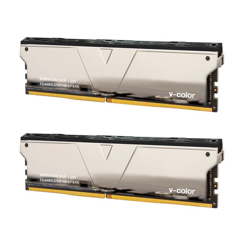 V-Color 16GB (8GBx2)DDR4 3200MHz Skywalker U-DIMM 16-18-18-38 1.35V (GREY).