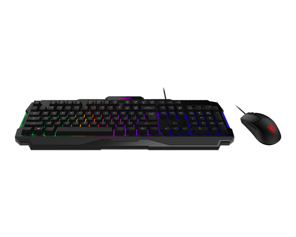 MSI Forge GK100 Combo – Gaming RGB Keyboard & Mouse Set, 19-Key Anti-Ghosting, 6400 DPI Optical Sensor