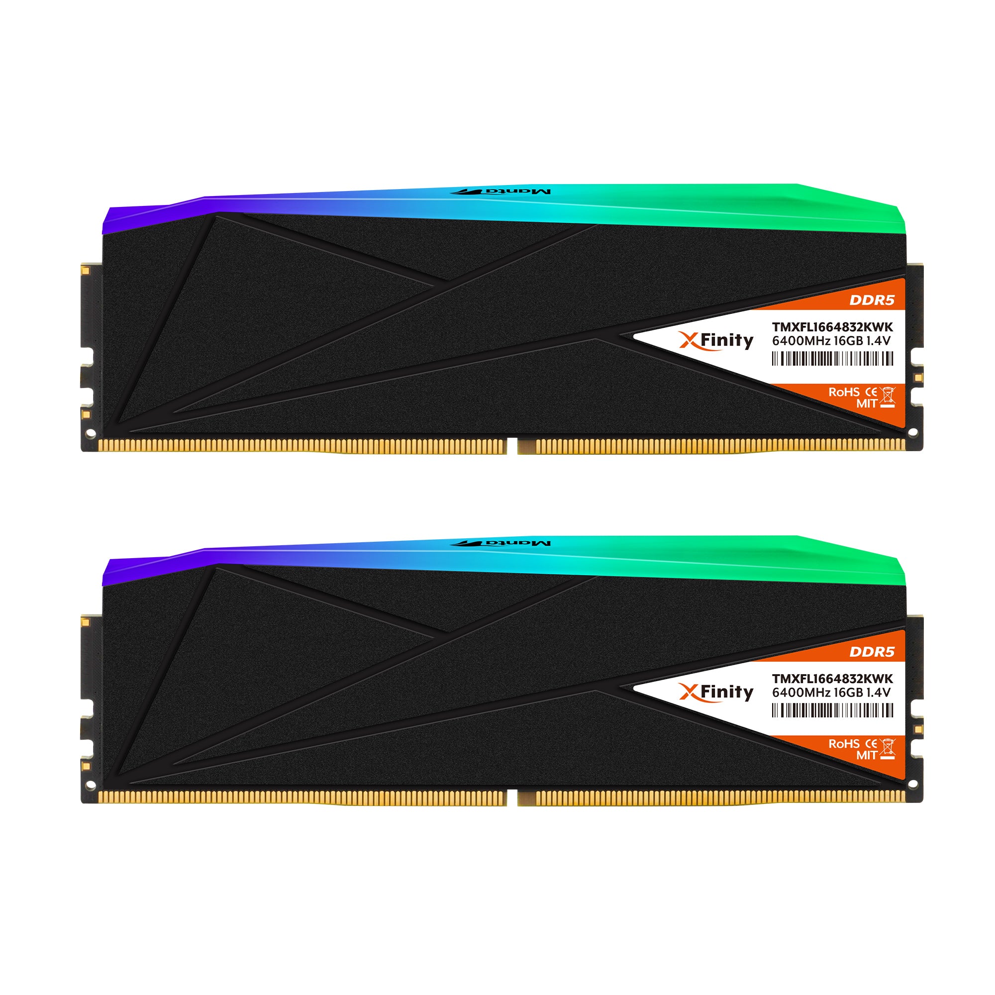V-COLOR Manta XFinity RGB DDR5 32GB (16GBx2) 6400MHz