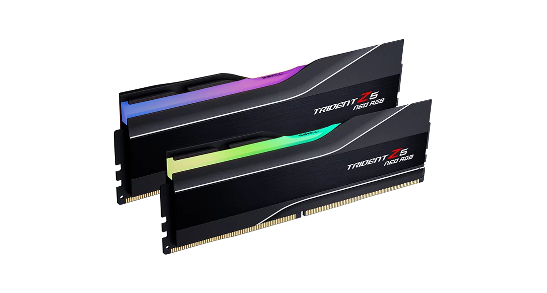 G.SKILL Trident Z5 Neo RGB Series (AMD Expo & Intel XMP 3.0) DDR5 RAM 64GB (2X 32GB) 6000MT/s CL36-36-36-96 1.35V Desktop Computer Memory U-DIMM - Matte Black (F5-6000J3636F32GX2-TZ5NR)