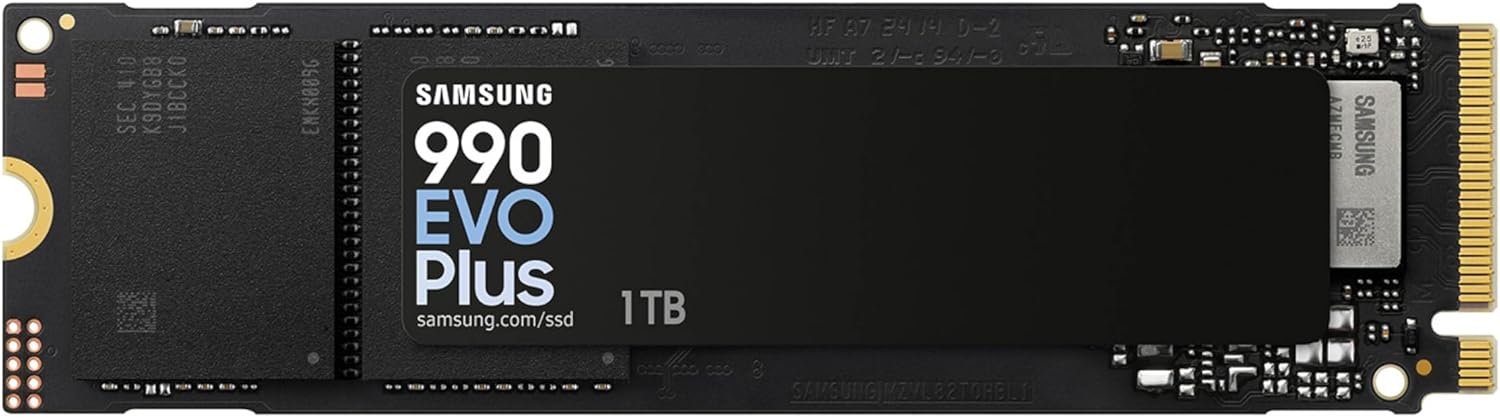 Samsung 990 EVO Plus SSD 1TB, PCIe Gen 4x4, Gen 5x2 M.2 2280, Speeds Up-to 7,150 MB/s