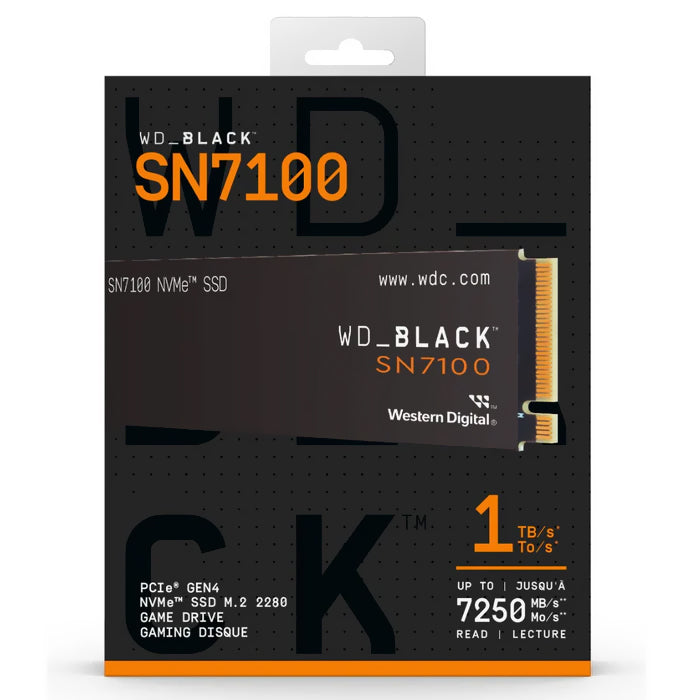 WD BLACK SN7100 1TB , 7250MB/s M.2 NVME , PCIe 4.0