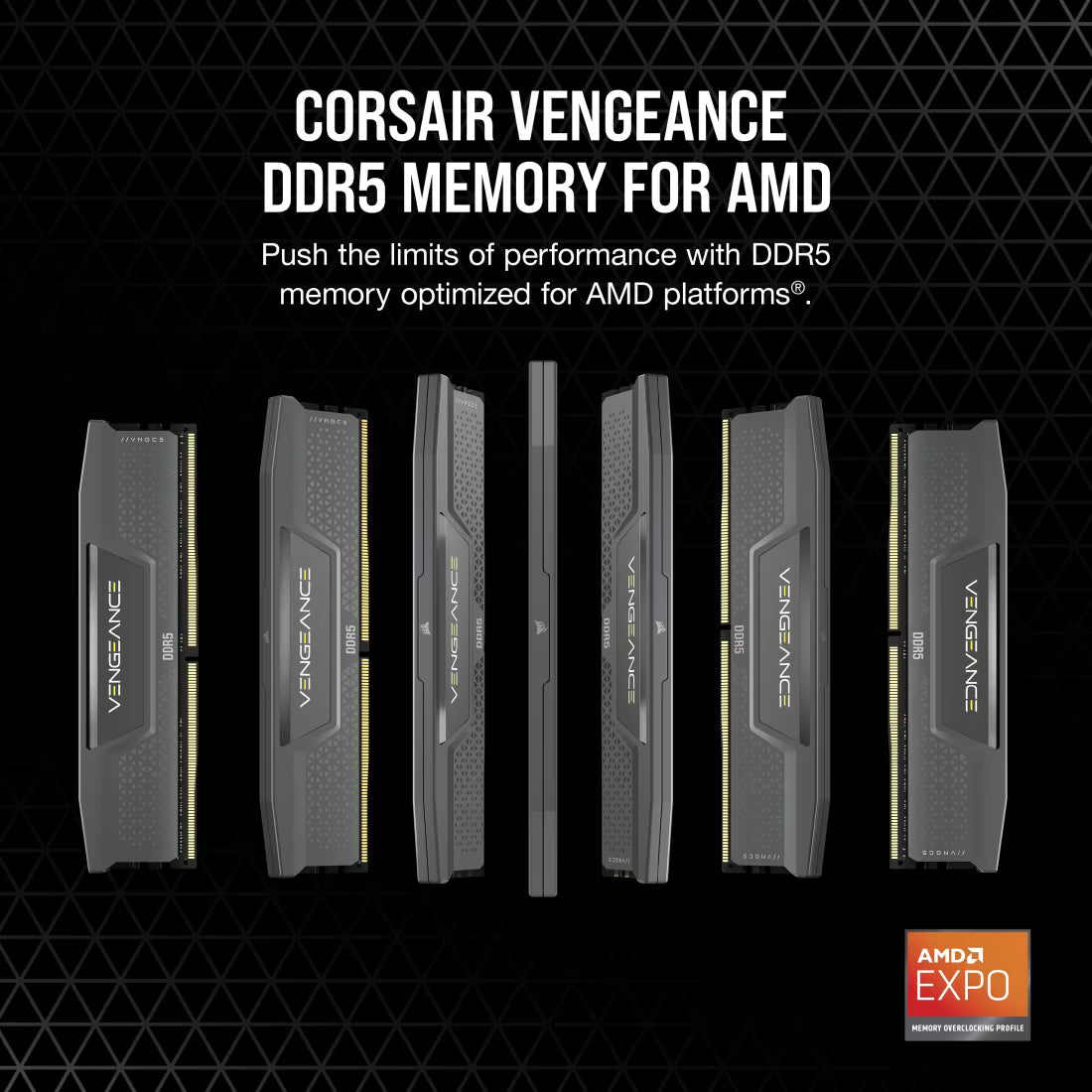 Corsair VENGEANCE Grey 16GB DDR5 DRAM 6000MT/s CL36 AMD EXPO & Intel XMP