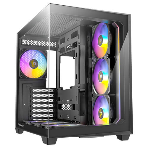 Antec C5 ARGB , 7 x 120mm ARGB PWM Fans Included, Up to 10 Fans Simultaneously, Type-C 3.2 Gen 2 Port, Seamless Tempered Glass Front & Side Panels, 360mm Radiator Support, Mid-Tower ATX PC Case