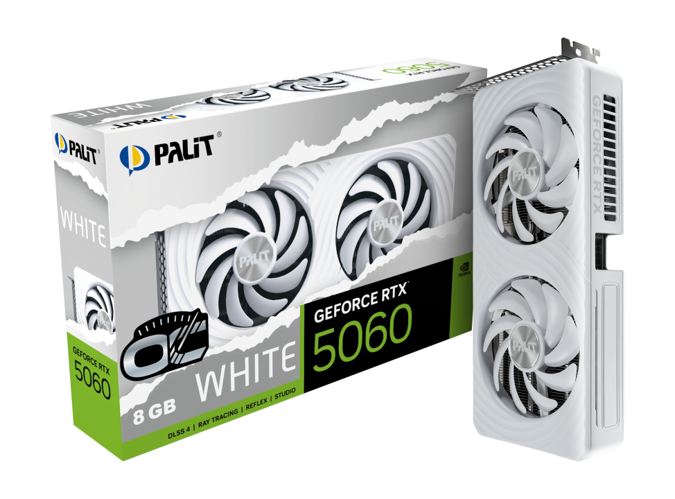 RTX 5060 WHITE OC 8GB GDDR7 128bit 3-DP HDMI